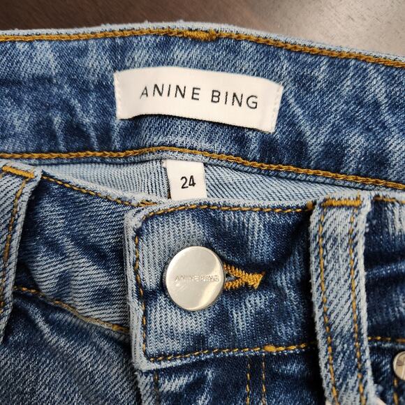 NWT Anine Bing Gabe Mid Rise Skinny Ankle Jeans Size 24 - Picture 5 of 9